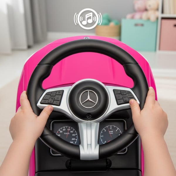 Sun Baby Køretøj Gåvogn til Børn Mercedes C-Klasse Lyserød