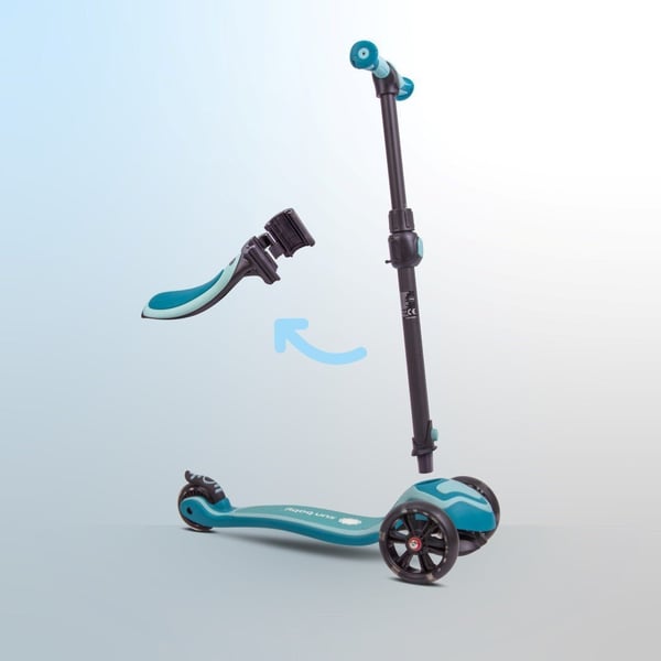 Sun Baby Flash 3in1 LED - tasapainoskootteri lapsille, pulveri vaaleanpunainen