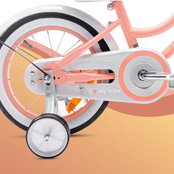 14 tuuman tyttöjen pyörä HEART BIKE - aprikoosi