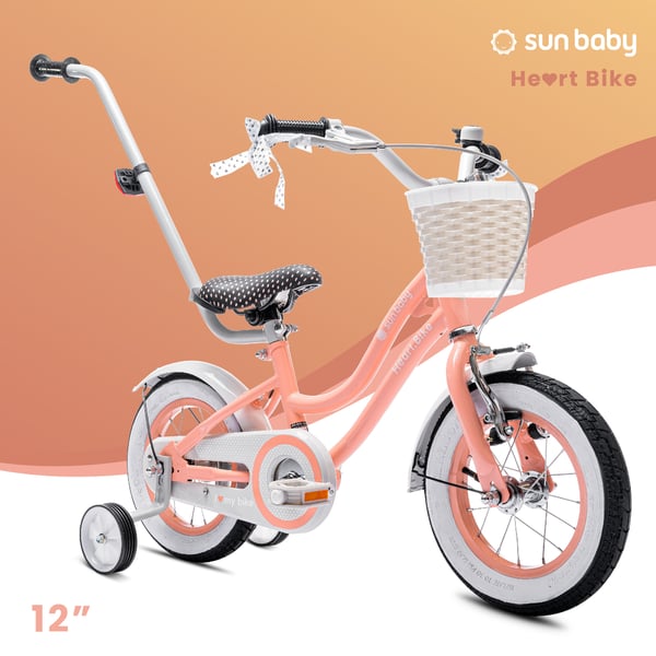16 tuuman tyttöjen pyörä HEART BIKE - aprikoosi