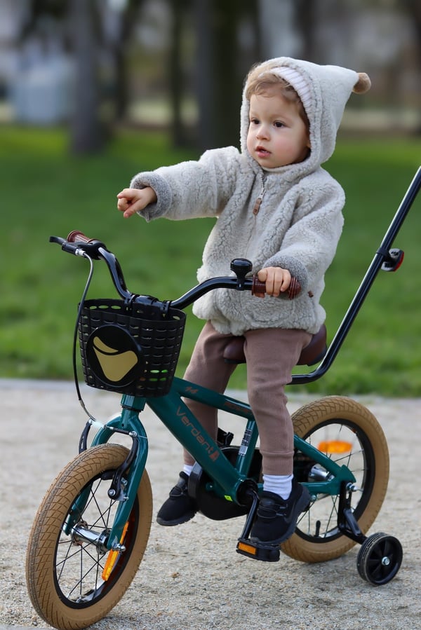 Lasten polkupyörä pojalle 12 tuuman Verdant Rowan vihreä Sun Baby