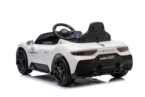 Maserati GT Cabrio Yksi sähköauto lapsille pilotti MP3 LED valkoinen Sun Baby