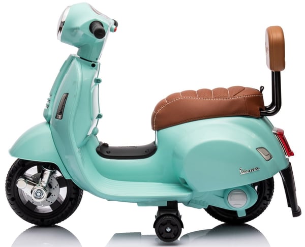 Sähköskootteri lapsille Sähkömoottoripyörä Vespa 35W selkänojalla, minttu Sun Baby