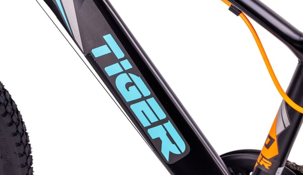 20 tuuman pojan kevyt MTB-pyörä Shimano 6 vaihteella Tiger Bike oranssi ja musta