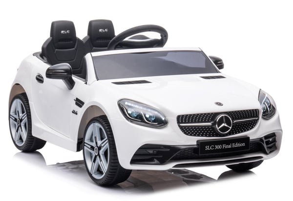 Mercedes Benz SLC300 Yksi sähköauto lapsille, valkoinen Sun Baby