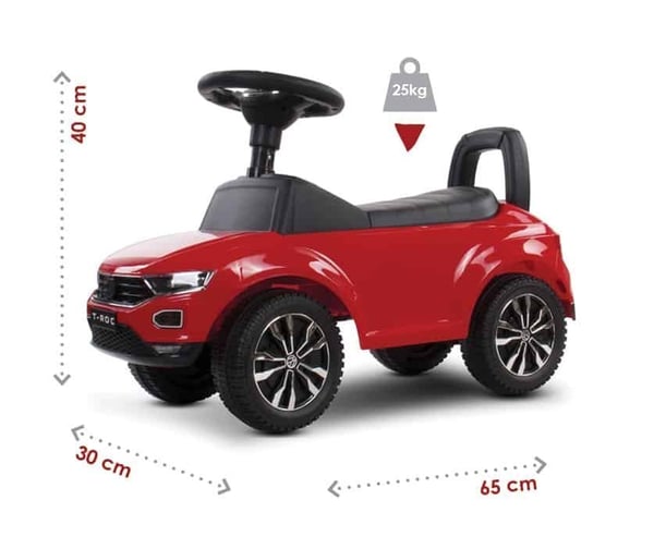 Volkswagen T-Roc Työntöauto Työntökahvalla – Punainen