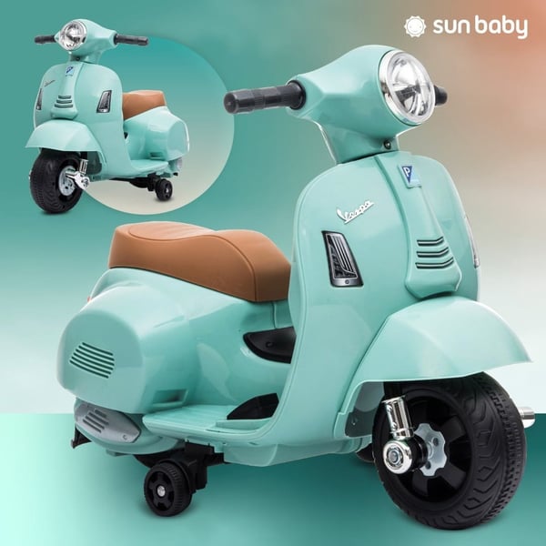 Sähköskootteri lapsille Sähkömoottoripyörä Vespa 35W, minttu Sun Baby