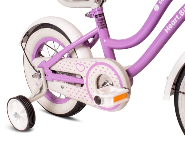 12 colių mergaitės dviratis HEART BIKE - violetti