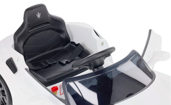Sun Baby batteridriven bil för barn Maserati GT Cabrio 12V, fjärrkontroll, LED, MP3/USB/Bluetooth, vit