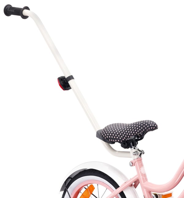 Heart Bike Flickcykel för en flicka 12 14 16 tum, Barncykel 2-6 år, Barncykel med stödhjul, pushbar, justerbar sadel och styre (Pink, 14 tum)