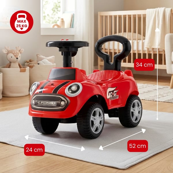 Gåbil Push Walker GO GO Fashion Röd