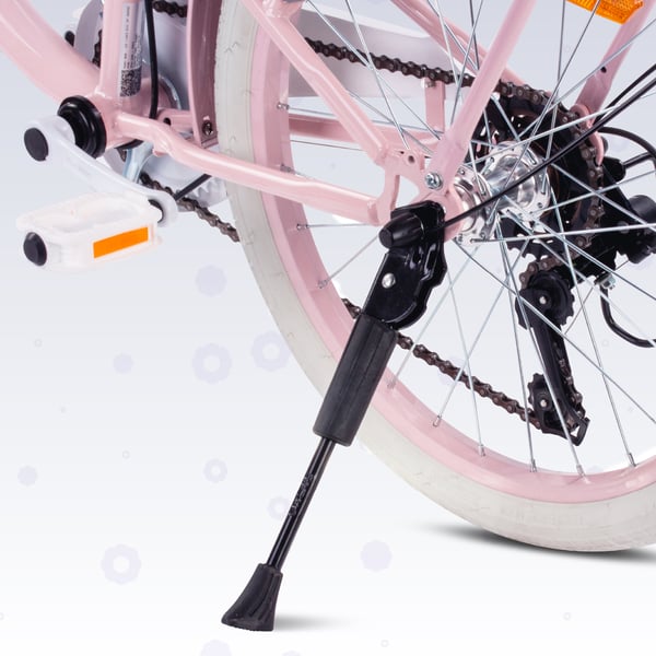 Flower Bike Flickcykel för en flicka 20 tum, 6 till 10 år, växlar Shimano, barncykel för pojkar (Rosa)