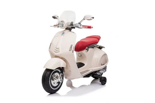 Sähköskootteri lapsille Sähkömoottoripyörä Vespa MP3 valkoinen Sun Baby