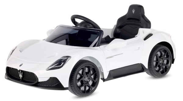 Sun Baby batteridriven bil för barn Maserati GT Cabrio 12V, fjärrkontroll, LED, MP3/USB/Bluetooth, vit
