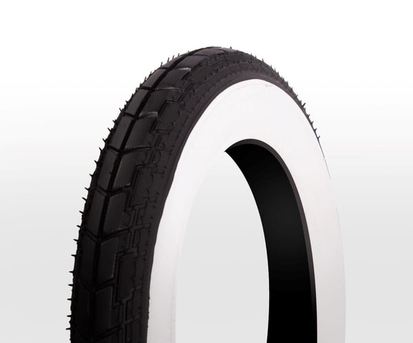 Cykeldäck 12 tum 12x 1/2 x 2 1/4 57-203 svart-vit