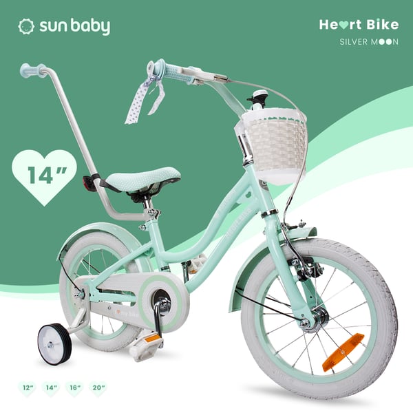 Tytön polkupyörä 14 tuuman Silver Moon minttu
