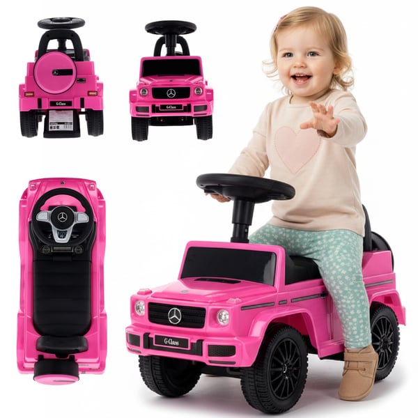 Työntövaunu lapsille lasten auto Mercedes Mercedes Benz G luokka vaaleanpunainen  Sun Baby