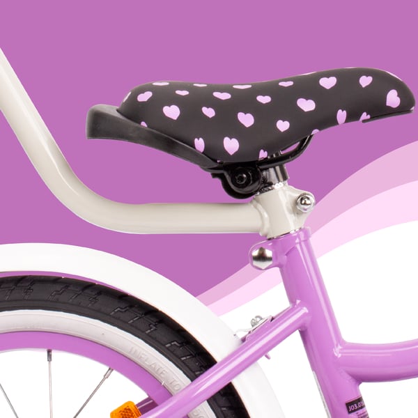 14 colių mergaitės dviratis HEART BIKE - violetti