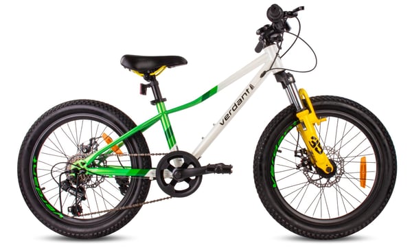 Verdant Bike Lasten pyörä pojille 20 tuuman pyöräkoko valittavana 6 nopeuden Shimano pyörä lapsille 6-10 vuotta (Valkoinen Vihreä)