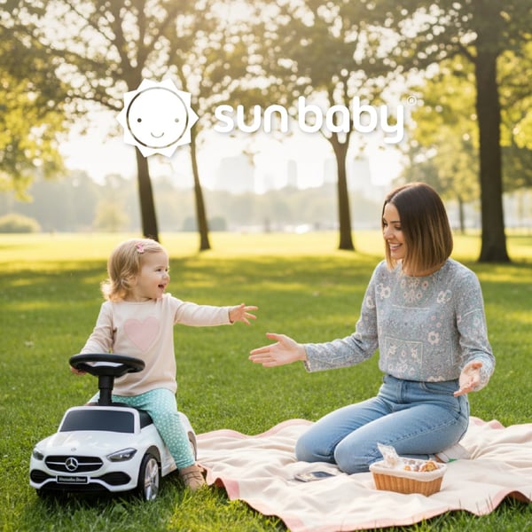 Sun Baby Ride-On Walker Mercedes C-Class – Hvid