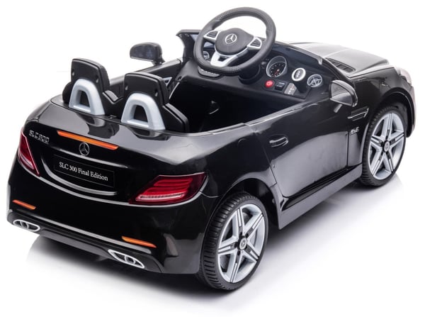 Mercedes Benz SLC300 Yksi sähköauto lapsille, musta Sun Baby