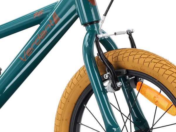 sun baby VERDANT BIKE Børnecykel 16 tommer - V-bremser, støttehjul, kurv, ringeklokke - Grøn