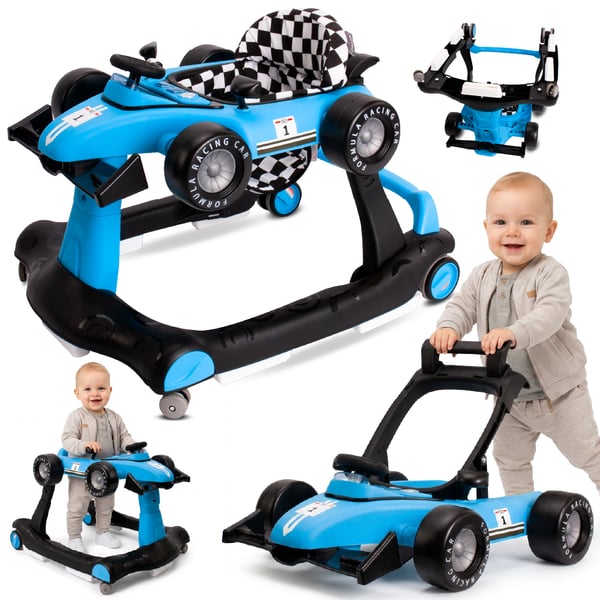 Sun Baby vauvan kävelytuoli 3-in-1 Formula 1, sininen, 6-12 kk, max 12 kg