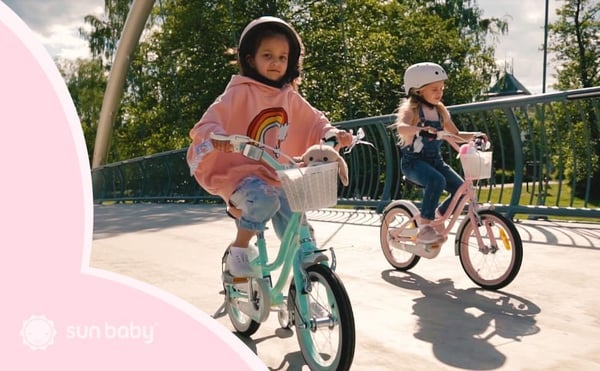12 tuuman tyttöjen pyörä HEART BIKE - pinkki