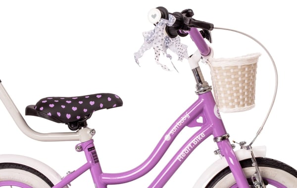 12 colių mergaitės dviratis HEART BIKE - violetti
