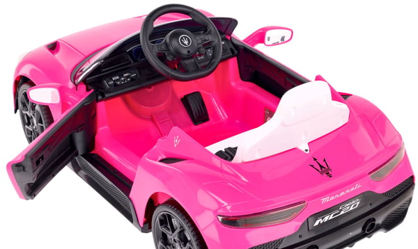Sun Baby batteridriven bil för barn Maserati GT Cabrio 12V, fjärrkontroll, LED, MP3/USB/Bluetooth, rosa
