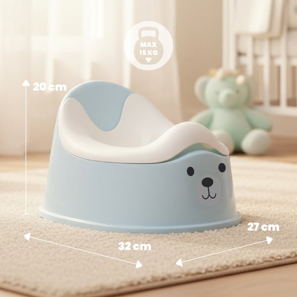 Sun Baby lasten potta liukumaton, irrotettava sisus, vakaa, ergonominen selkänoja, sinivalkoinen