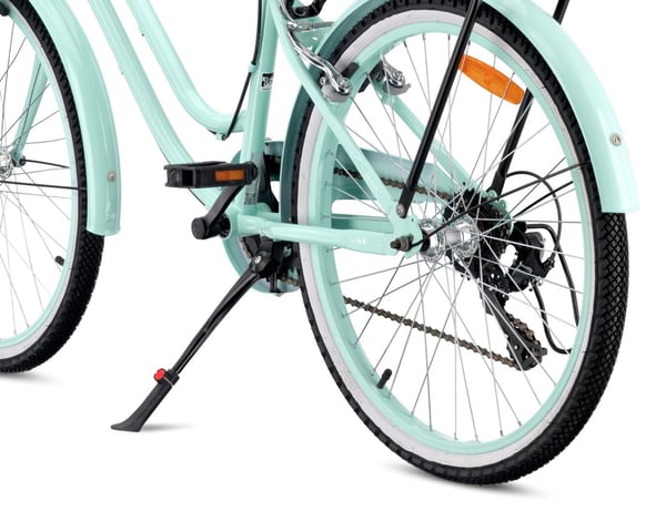 sun baby HEART BIKE Børnecykel 24 tommer - 7 gear Shimano - bagagebærer, metalskærme, V-bremse, kædeskærm - Mint