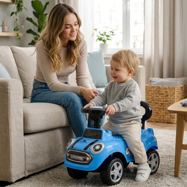 Gåbil Push Walker GO GO Fashion Blå