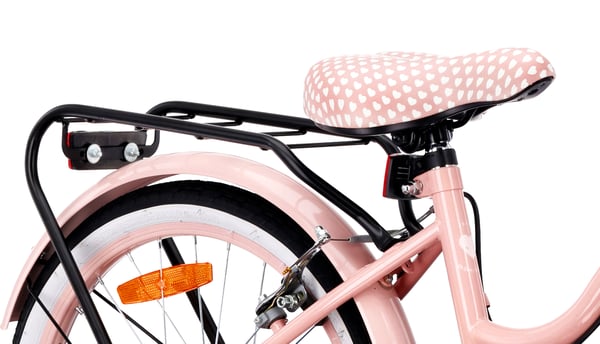 Heart Bike Pigecykel 20 tommer, 6 til 10 år, Shimano gear, børnecykel til drenge (Pink)