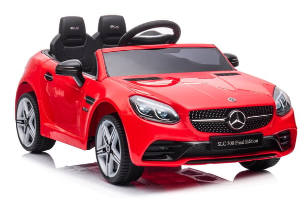 Mercedes Benz SLC300 Yksi sähköauto lapsille, punainen Sun Baby