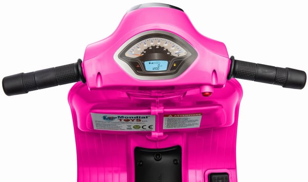Sähköskootteri lapsille Sähkömoottoripyörä Vespa 35W selkänojalla, fuksia Sun Baby
