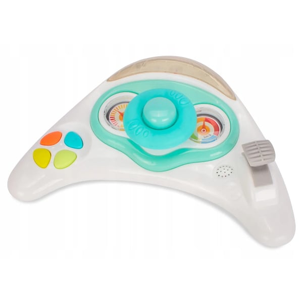 SUN BABY Gåstol för barn 6-12 månader med mjuka 360° svängbara hjul och säkerhetsstopp, upp till 12 kg turkos