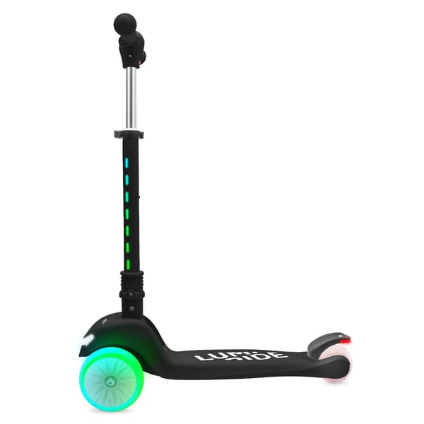 Sun Baby trehjulig balans-scooter LUMI RIDE, LED 7 färger, 20 program, justerbar, hopfällbar, svart