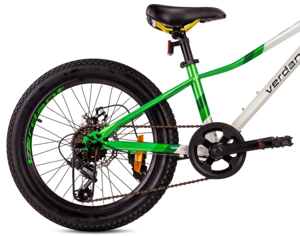 Verdant Bike Lasten pyörä pojille 20 tuuman pyöräkoko valittavana 6 nopeuden Shimano pyörä lapsille 6-10 vuotta (Valkoinen Vihreä)
