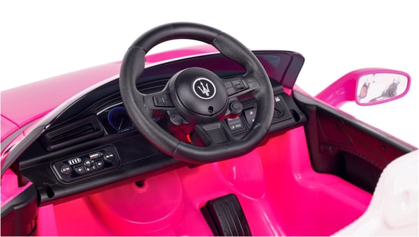 Sun Baby batteridriven bil för barn Maserati GT Cabrio 12V, fjärrkontroll, LED, MP3/USB/Bluetooth, rosa