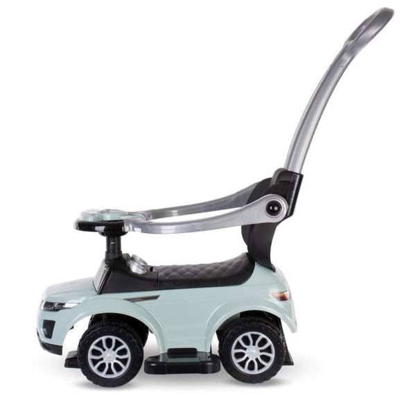 SUN BABY Gåbil til børn Sport Car fra 2 år med skubbestang, fodstøtte, lydfunktion, op til 27 kg mint