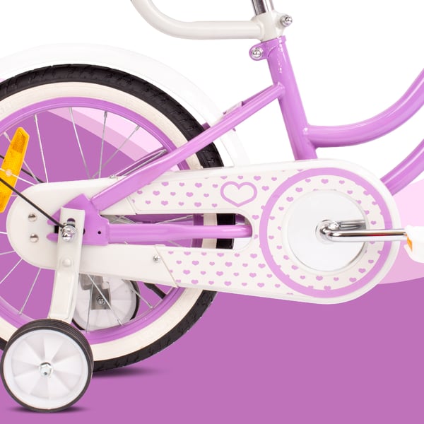 16 colių mergaitės dviratis HEART BIKE - violetti