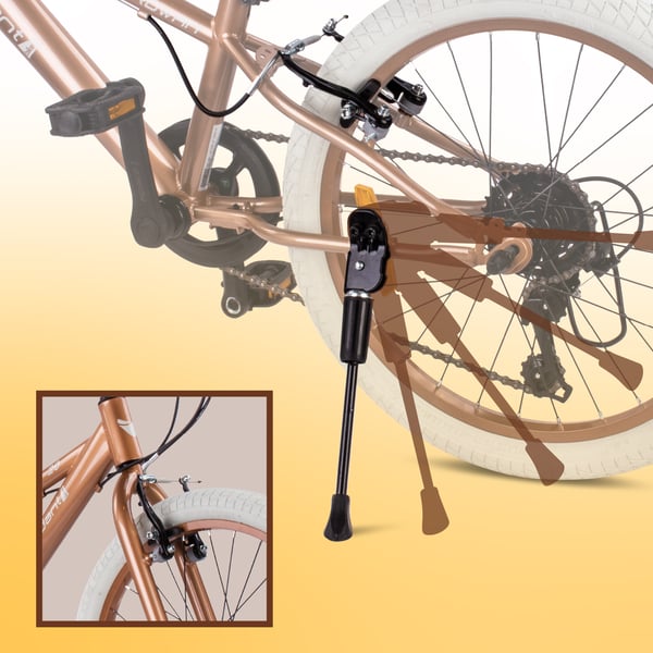 sun baby VERDANT BIKE Barncykel 20 tum - 6 växlar Shimano - V-broms, ringklocka, sidofot - Cappuccino