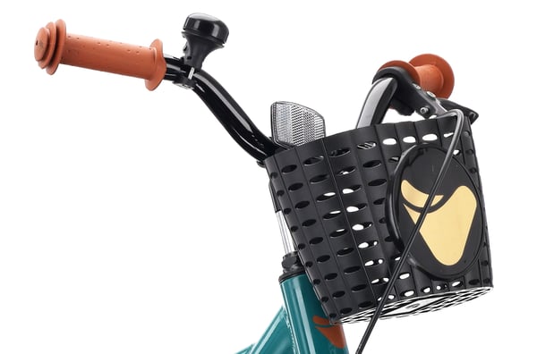 sun baby VERDANT BIKE Børnecykel 16 tommer - V-bremser, støttehjul, kurv, ringeklokke - Grøn