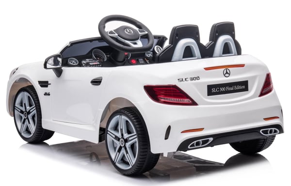 Mercedes Benz SLC300 Yksi sähköauto lapsille, valkoinen Sun Baby