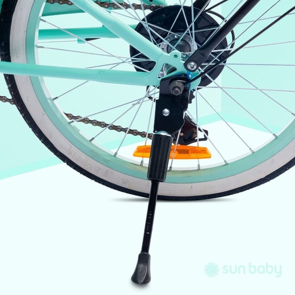 sun baby HEART BIKE Børnecykel 20 tommer - 6 gear, V-bremser, bagagebærer, skærme, justerbart styr og sadel - Mint