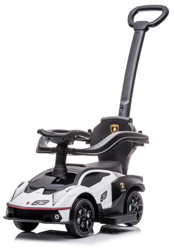 Sun Baby gåbil med push-handle Lamborghini Essenza SCV12, vit, 12m+, upp till 25 kg