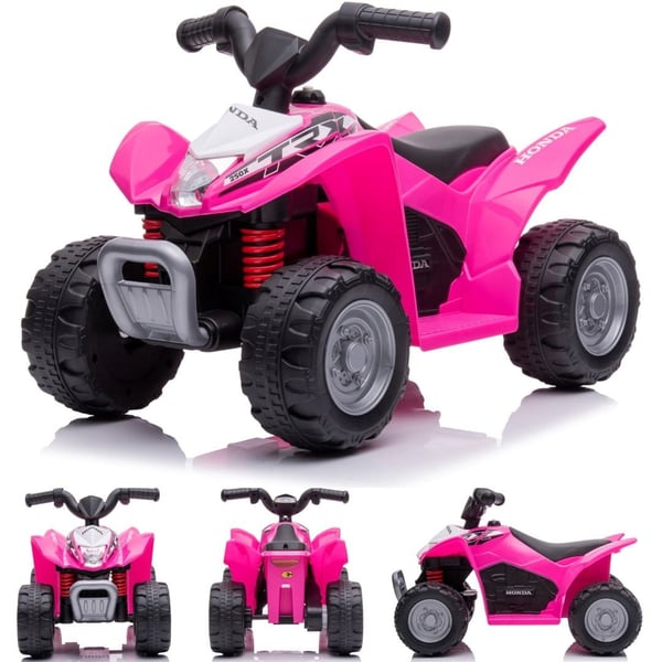 Lasten sähkömönkijä Quad Honda TRX , vaaleanpunainen Sun Baby