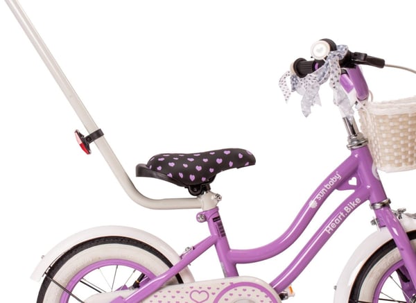 12 colių mergaitės dviratis HEART BIKE - violetti