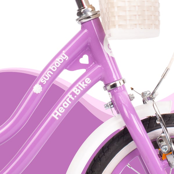 14 colių mergaitės dviratis HEART BIKE - violetti